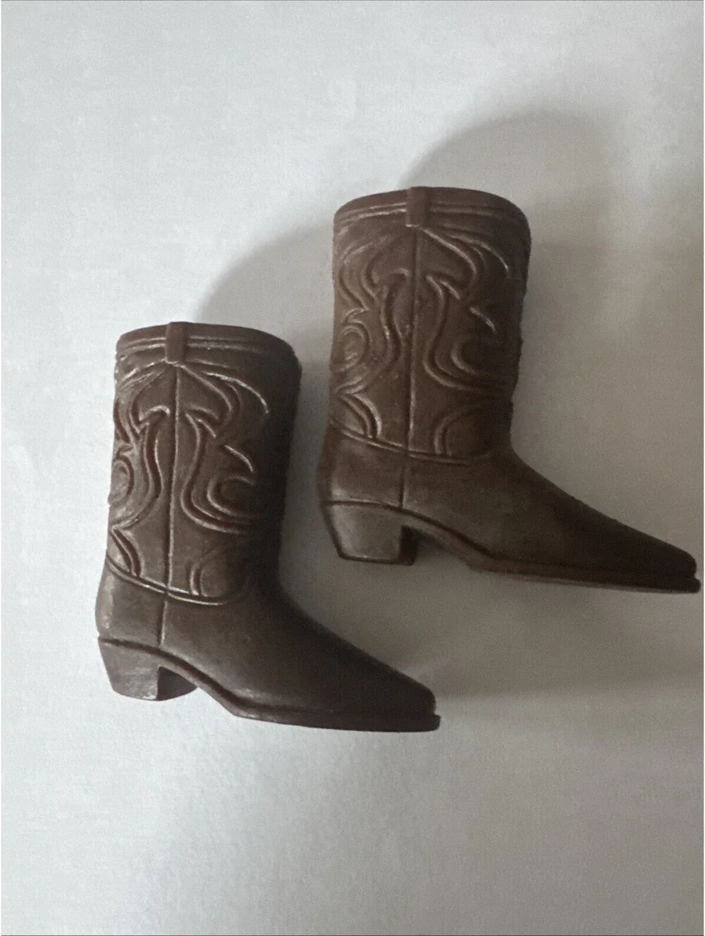 Vintage Barbie Ken Rally Gear Cowboy Boots - Brown - Made in Korea